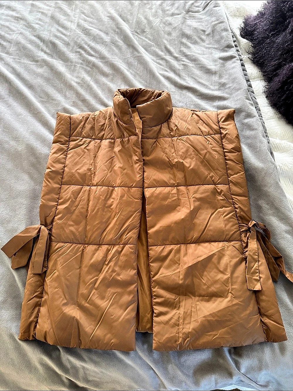 (Anthro) Pilcro Quilted Tie-Side Vest in Brown Like New